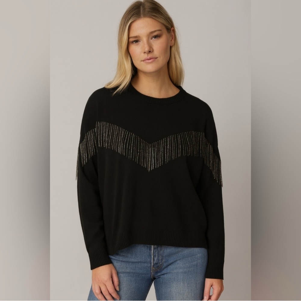 Express Black Sweater with Silver Accents